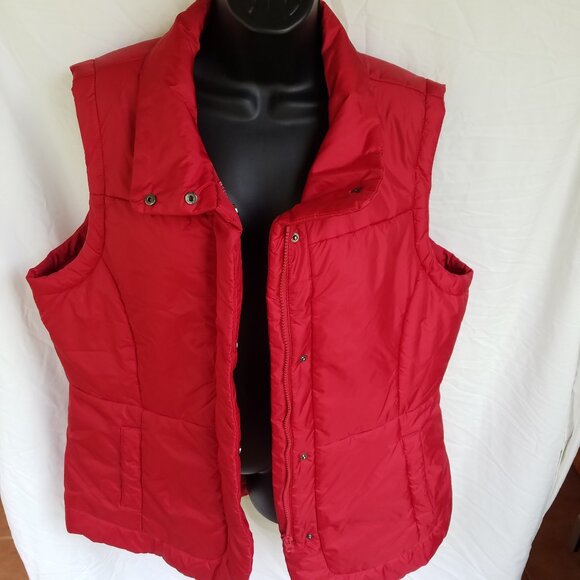 NWT NY&C Women's XL Red Zipper Vest - Picture 2 of 9